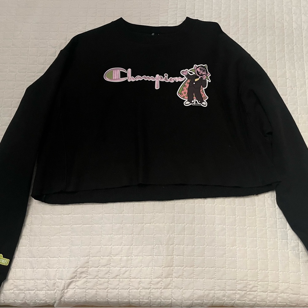 Cropped Champion x Sesame Street sweat shirt